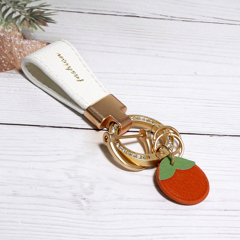 Wholesale of Short Style Diamond Inlaid Zinc Alloy Keychains